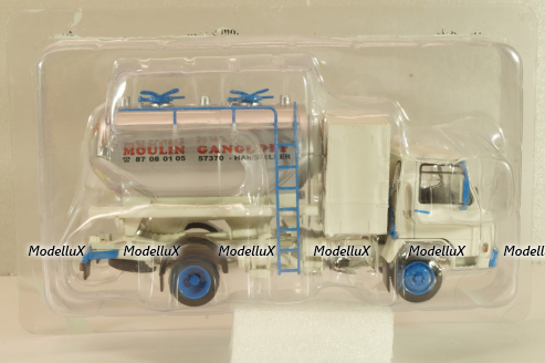 Berliet 20 K Minotier "Moulin Gangloff" 1969, white/silver, Hachette 1:43