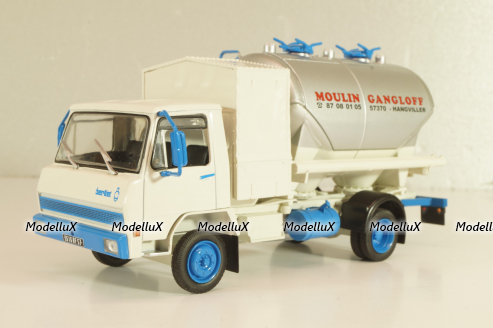 Berliet 20 K Minotier "Moulin Gangloff" 1969, white/silver, Hachette 1:43