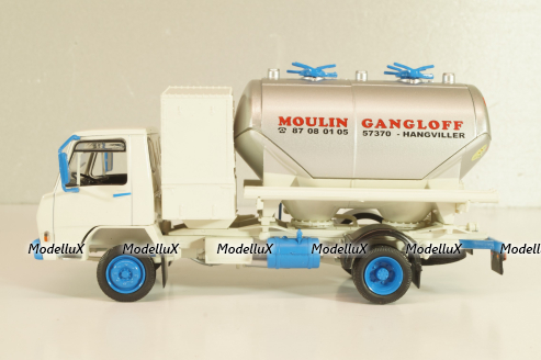 Berliet 20 K Minotier "Moulin Gangloff" 1969, white/silver, Hachette 1:43