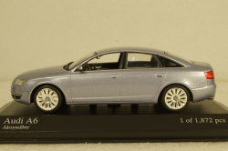 Audi A6 C6 sedan 2004, Akoya silver, 400013000, Minichamps 1:43