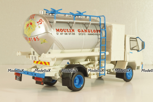 Berliet 20 K Minotier "Moulin Gangloff" 1969, white/silver, Hachette 1:43