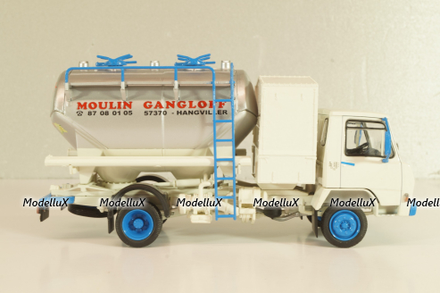 Berliet 20 K Minotier "Moulin Gangloff" 1969, white/silver, Hachette 1:43
