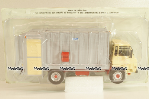 Berliet GC 190 BN BOM Semat 1976 мусоровоз, beige/grey, Hachette 1:43