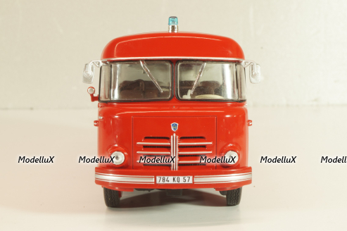 Berliet GLCK 10R fire engin with trailer, red, Hachette 1:43