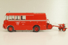 Berliet GLCK 10R fire engin with trailer, red, Hachette 1:43