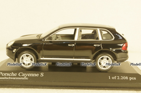 Porsche Cayenne S 2002, black metallic, 400061001, Minichamps 1:43