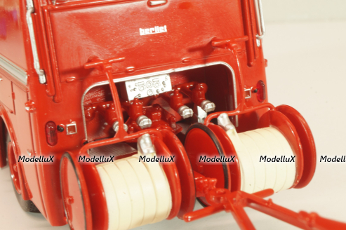 Berliet GLCK 10R fire engin with trailer, red, Hachette 1:43