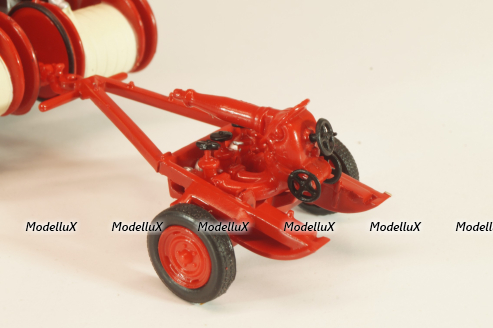 Berliet GLCK 10R fire engin with trailer, red, Hachette 1:43