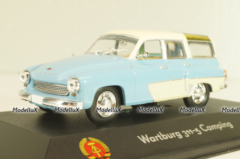 Wartburg 311/5 Camping 1960, white/blue, 7230030, Atlas 1:43