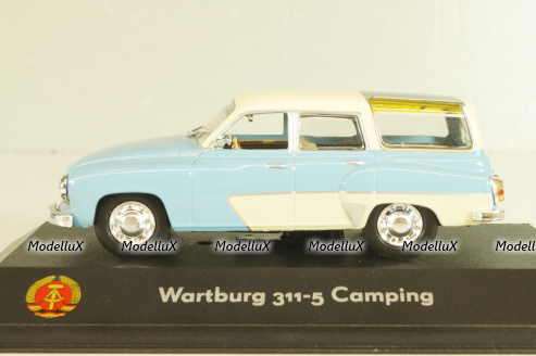 Wartburg 311/5 Camping 1960, white/blue, 7230030, Atlas 1:43