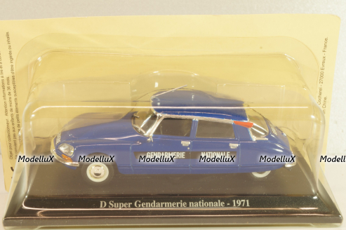 Citroen DS Gendarmerie nationale 1971, blue, Police, Citroen DS Collection, Atlas 1:43