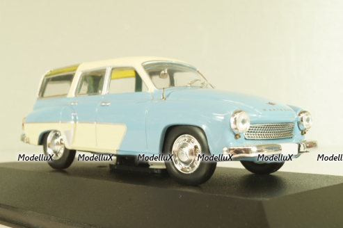Wartburg 311/5 Camping 1960, white/blue, 7230030, Atlas 1:43