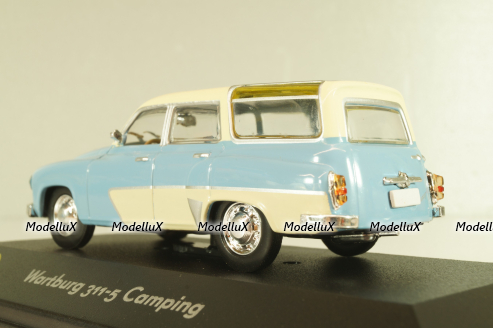 Wartburg 311/5 Camping 1960, white/blue, 7230030, Atlas 1:43