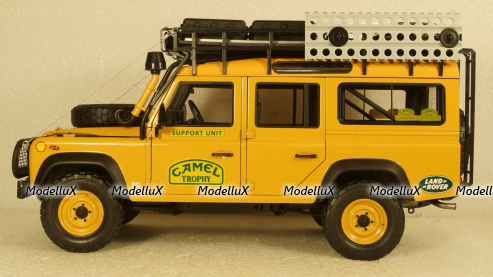 LAND ROVER DEFENDER 110 N 0 RALLY CAMEL TROPHY SABAH-MALAYSIA 1993, ALM810310, Almost Real 1:18