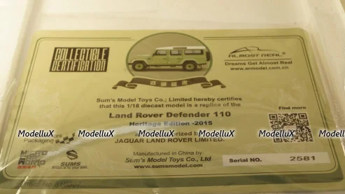 LAND ROVER DEFENDER 110 HERITAGE EDITION - 2015 - GREEN, ALM810307, Almost Real 1:18