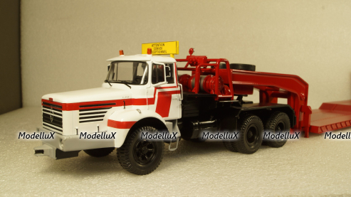 Berliet TB 015 M3 6x4 1960 white/red, low loader semitrailer, TTR024, IXO 1:43