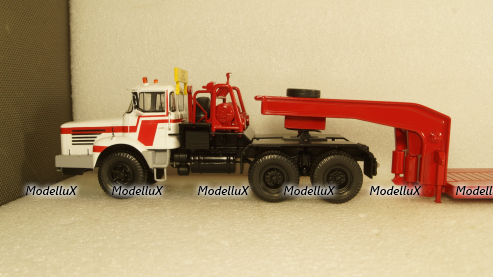 Berliet TB 015 M3 6x4 1960 white/red, low loader semitrailer, TTR024, IXO 1:43