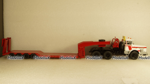 Berliet TB 015 M3 6x4 1960 white/red, low loader semitrailer, TTR024, IXO 1:43