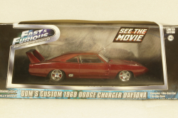 Dodge charger daytona 1969, Dom's custom, bordo, 86221, GreenLight 1:43
