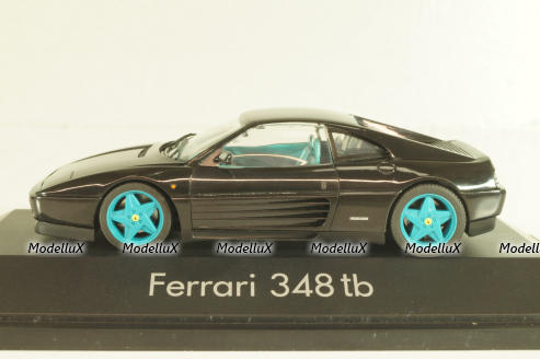Ferrari 348 tb 1988, black/blue wheels, 010122, Herpa 1:43 