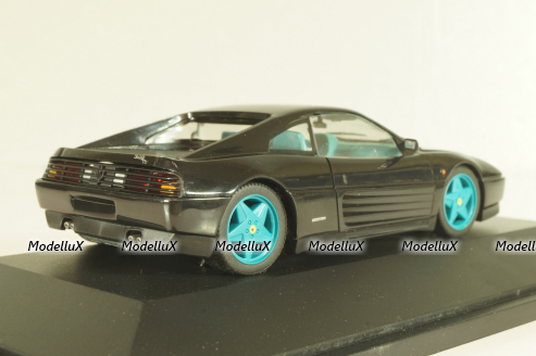 Ferrari 348 tb 1988, black/blue wheels, 010122, Herpa 1:43 