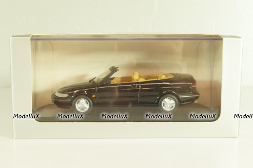 Saab 900 SE (900NG) cabriolet 1995, black, 741702, Minichamps 1:43, Minichamps 1:43
