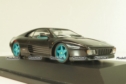 Ferrari 348 tb 1988, black/blue wheels, 010122, Herpa 1:43 