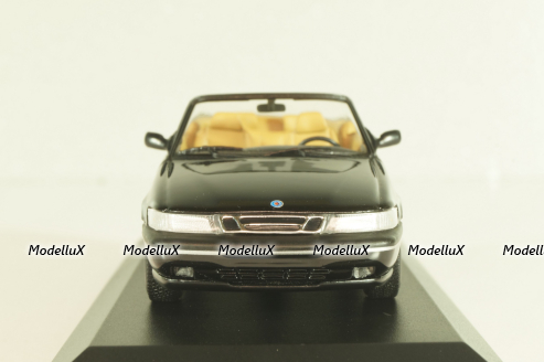 Saab 900 SE (900NG) cabriolet 1995, black, 741702, Minichamps 1:43, Minichamps 1:43