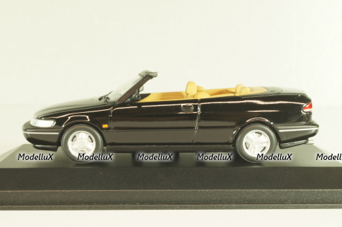 Saab 900 SE (900NG) cabriolet 1995, black, 741702, Minichamps 1:43, Minichamps 1:43