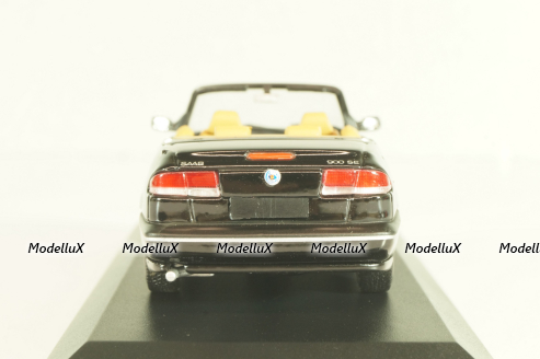 Saab 900 SE (900NG) cabriolet 1995, black, 741702, Minichamps 1:43, Minichamps 1:43