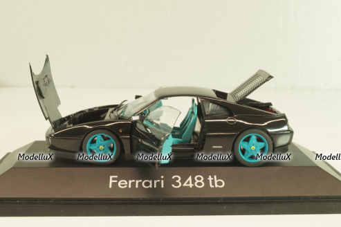Ferrari 348 tb 1988, black/blue wheels, 010122, Herpa 1:43 