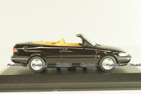 Saab 900 SE (900NG) cabriolet 1995, black, 741702, Minichamps 1:43, Minichamps 1:43