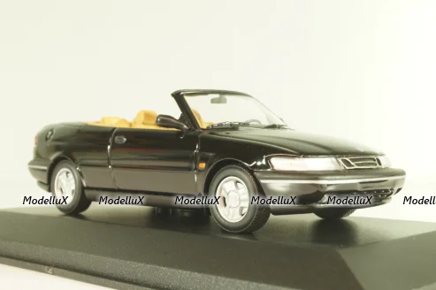 Saab 900 SE (900NG) cabriolet 1995, black, 741702, Minichamps 1:43, Minichamps 1:43