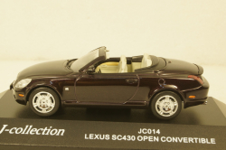 Lexus SC430 OPEN Convertible , dark red, JC014, J-collection 1:43