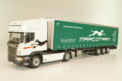 Scania R 450 tractor with semi trailer "Marcotran" 2014, white/green, Camiones Españoles Nº 13, Salvat 1:43