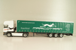 Scania R 450 tractor with semi trailer "Marcotran" 2014, white/green, Camiones Españoles Nº 13, Salvat 1:43