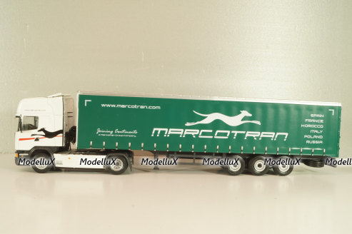 Scania R 450 tractor with semi trailer "Marcotran" 2014, white/green, Camiones Españoles Nº 13, Salvat 1:43