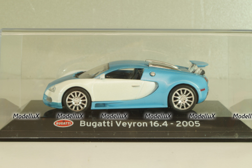 Bugatti Veyron 16.4 2005, blue/white, Altaya 1:43
