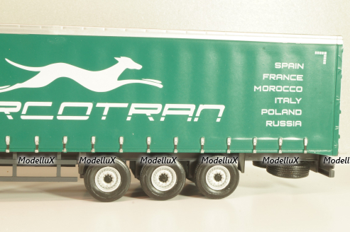 Scania R 450 tractor with semi trailer "Marcotran" 2014, white/green, Camiones Españoles Nº 13, Salvat 1:43