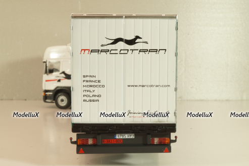 Scania R 450 tractor with semi trailer "Marcotran" 2014, white/green, Camiones Españoles Nº 13, Salvat 1:43