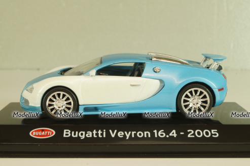 Bugatti Veyron 16.4 2005, blue/white, Altaya 1:43