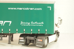 Scania R 450 tractor with semi trailer "Marcotran" 2014, white/green, Camiones Españoles Nº 13, Salvat 1:43