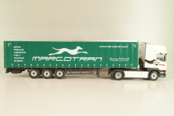 Scania R 450 tractor with semi trailer "Marcotran" 2014, white/green, Camiones Españoles Nº 13, Salvat 1:43