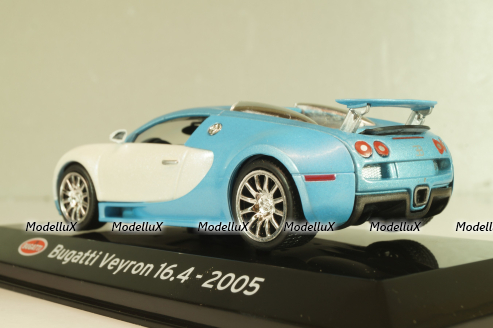 Bugatti Veyron 16.4 2005, blue/white, Altaya 1:43