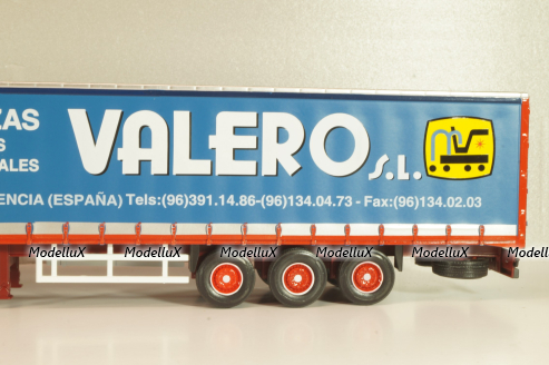 Iveco EuroStar tractor with semi trailer "Valero" 1998, red/white/blue, Camiones Españoles Nº 17, Salvat 1:43