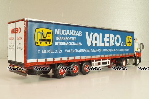Iveco EuroStar tractor with semi trailer "Valero" 1998, red/white/blue, Camiones Españoles Nº 17, Salvat 1:43