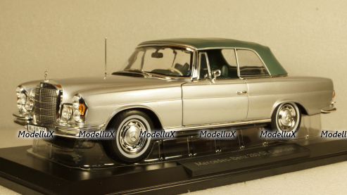 Mercedes 280SE (W108) Cabriolet 1969 Silver, 183761, Norev 1:18