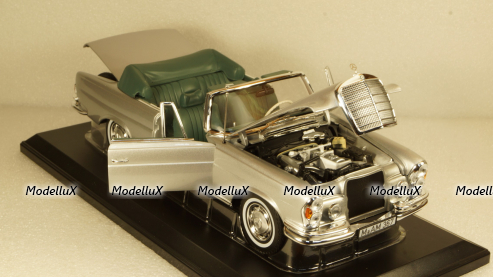 Mercedes 280SE (W108) Cabriolet 1969 Silver, 183761, Norev 1:18