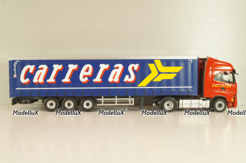 Iveco S-Way tractor with semi trailer "Carreras" 2023, red/blue, Camiones Españoles Nº 7, Salvat 1:43