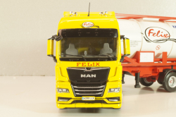 MAN TGX with semi-trailer tanker "Felix" 2021, yellow/white, Camiones Espanoles, №5, Salvat 1:43